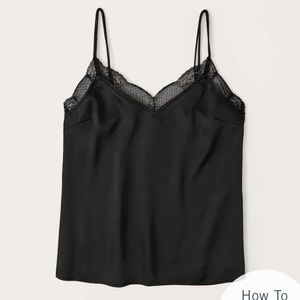 Abercrombie & Fitch Double Strap Lace Trim Cami S